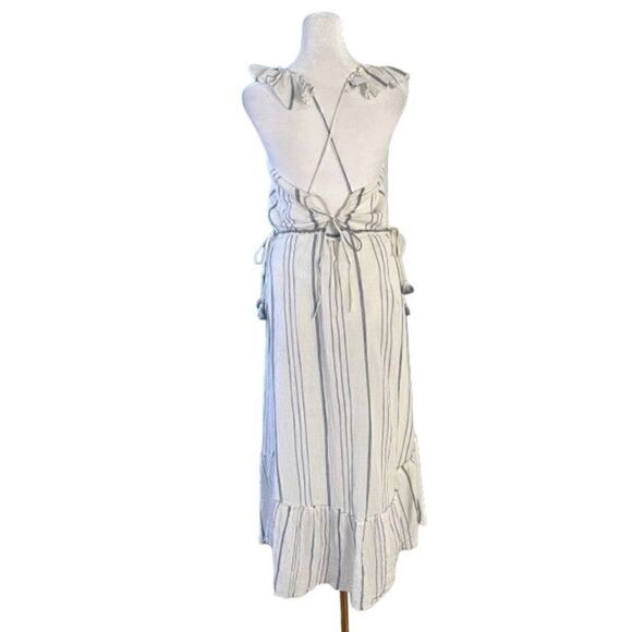 Saylor Striped Pom Pom Gretchen Midi Dress Size Small - Picture 9 of 14